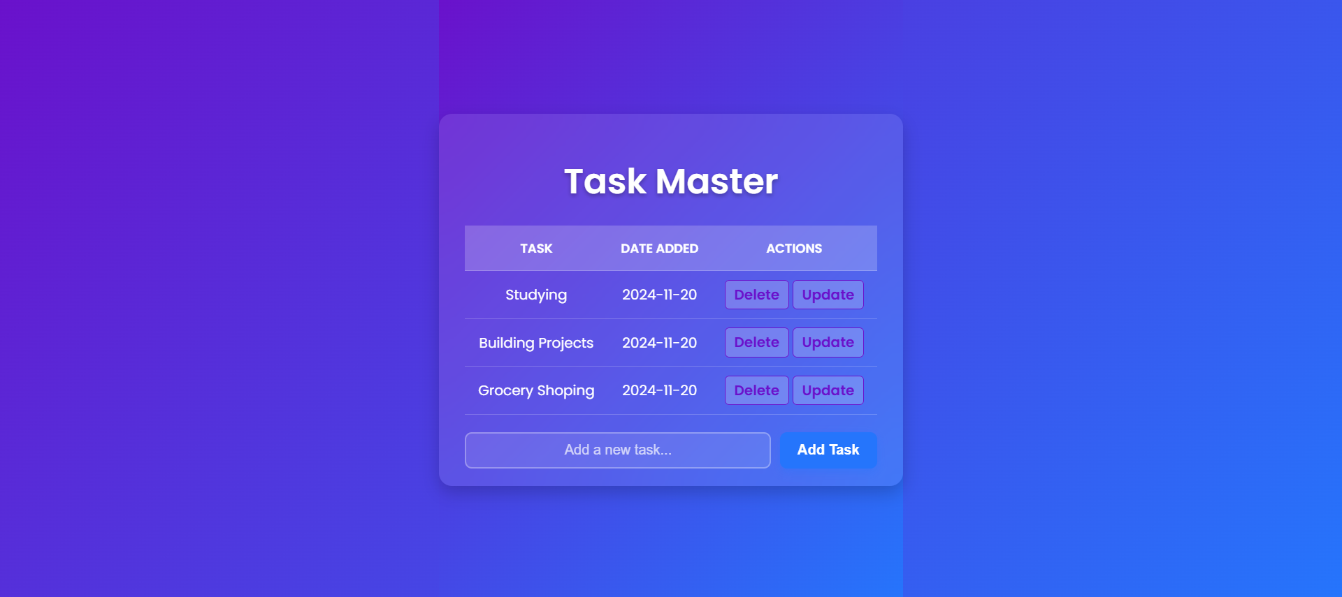Task Master Application